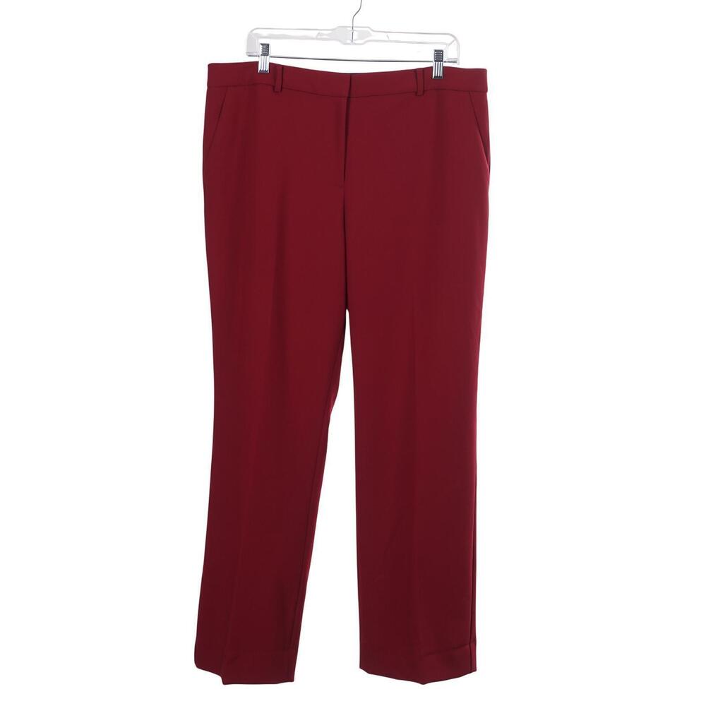 NWT Talbots Dress Pants 14 Red Straight Leg Pockets Trousers Casual Office